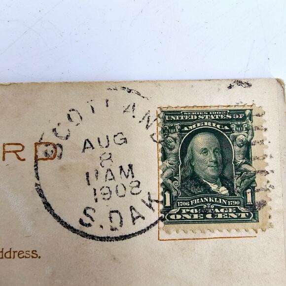 Dassel Minnesota MN Post card A Holdup Of A Stage Coach 1908 Antique Posted - Picture 5 of 6